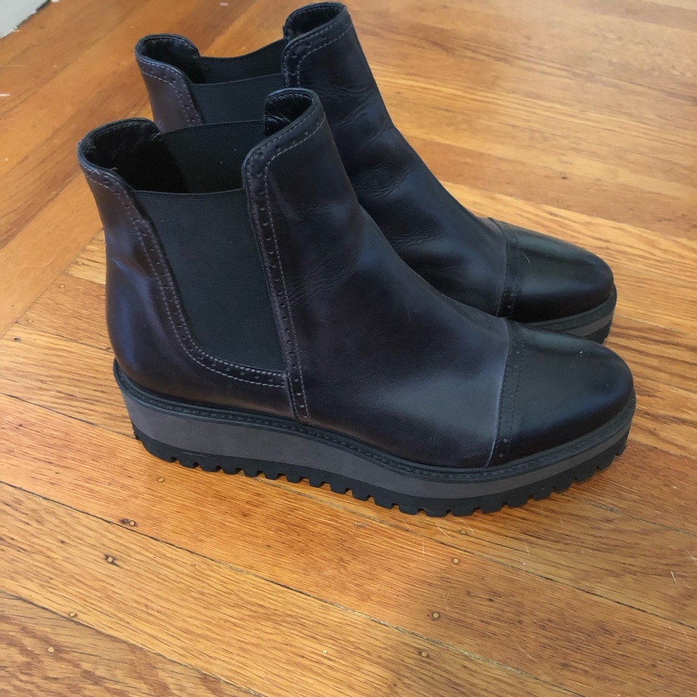 M. Gemi Futuro platform leather Chelsea boot 40